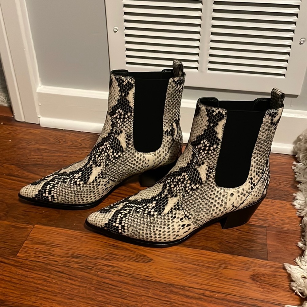 Paige Snake Skin Booties